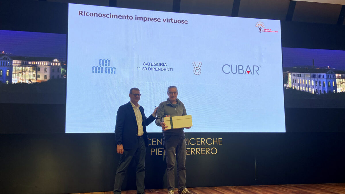 Cubar riceve Premio Aziende Virtuosa Ferrero